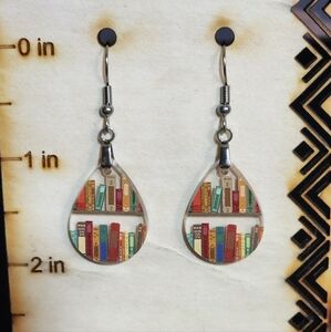 Book Nook Acrylic Drop Earrings